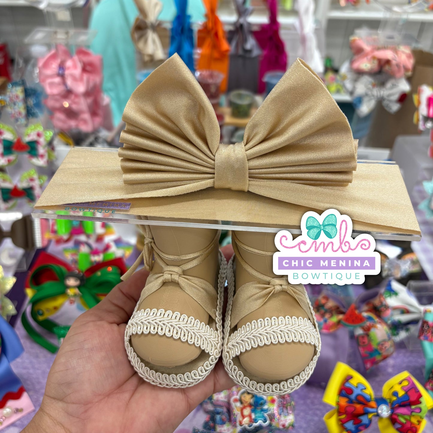 Conjunto de Bandana con Lazo & Sandalias