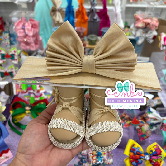 Conjunto de Bandana con Lazo & Sandalias